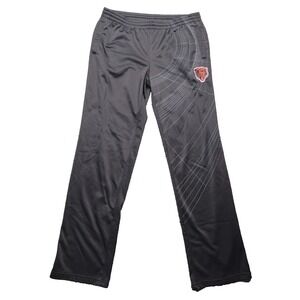 Vintage NFL PRO LINE Chicago Bears Mens Track Pants Large Black Windbreaker Logo